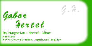 gabor hertel business card