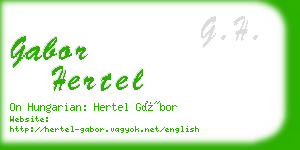 gabor hertel business card